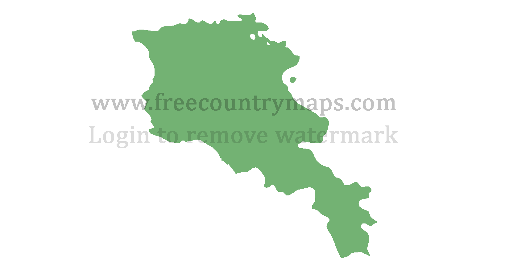 Armenia Blank Mercator Map
