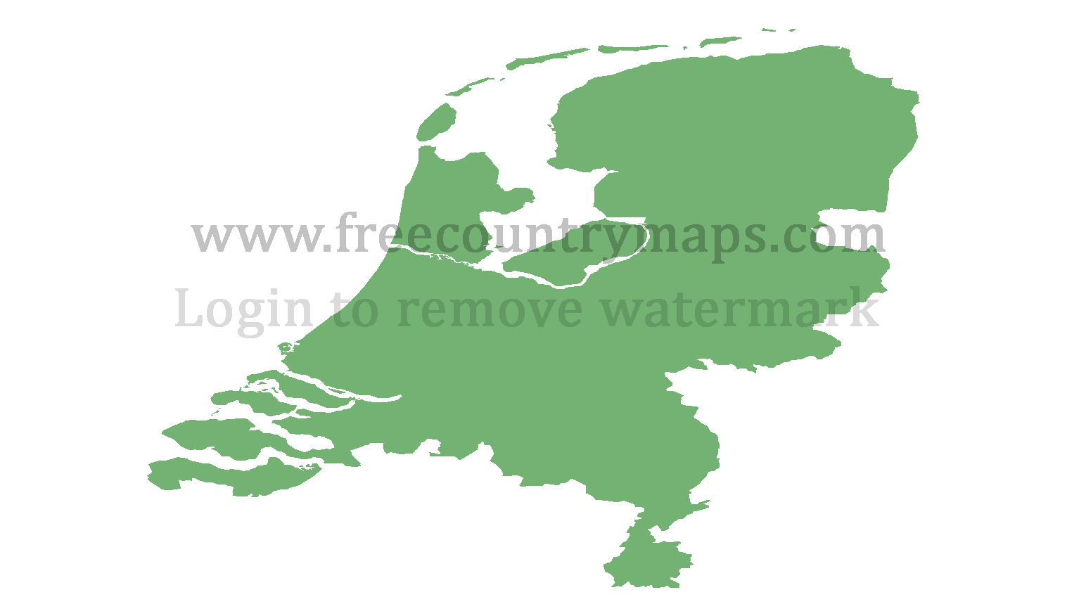 Blank Map of Netherlands