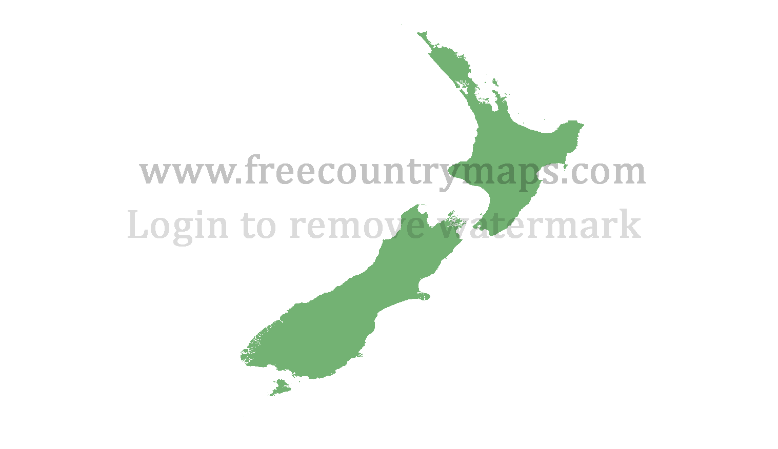 Blank Map of New Zealand