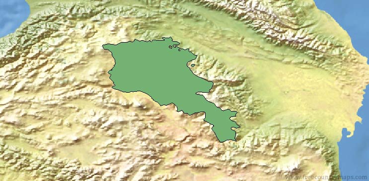 Armenia Map Outline