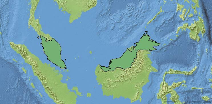 Malaysia Map Outline