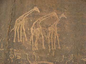Algeria Prehistory Ancient-Writing Cave-Paintings Picture