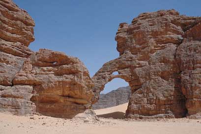 Algeria Erosion-Arch Sand Desert Picture