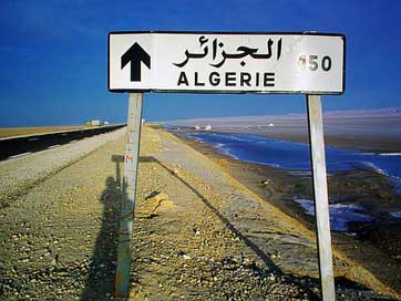 Signpost Road 150-Km Algeria Picture