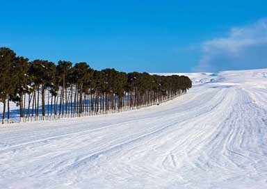Azerbaijan Road Winter Snow Picture