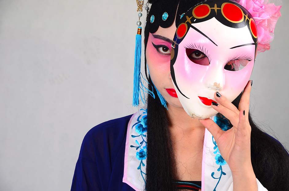 Woman China Mask Beijing-Opera