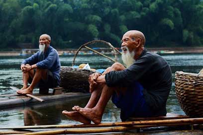 Fisherman River Guilin Nature Picture