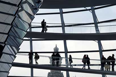 Berlin Silhouette People Reichstag Picture