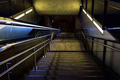 Night-Photograph Night Stairs Railway-Station Picture