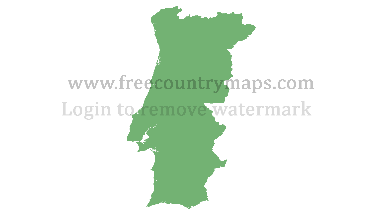 Blank Map of Portugal