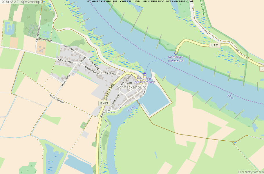 Karte von Schnackenburg :: Deutschland Breiten- und Längengrad