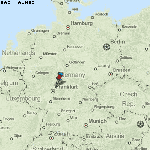 Karte von Bad Nauheim :: Deutschland Breiten- und Längengrad