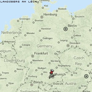 Karte von Landsberg am Lech :: Deutschland Breiten- und Längengrad