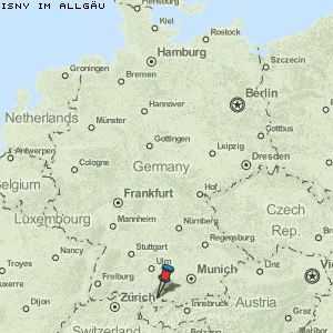 Karte von Isny im Allgäu :: Deutschland Breiten- und Längengrad