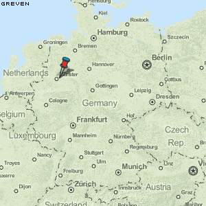 Greven Karte Deutschland
