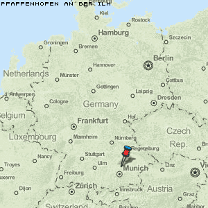 Pfaffenhofen an der Ilm Karte Deutschland