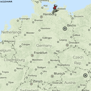 Karte von Wismar :: Deutschland Breiten- und Längengrad : Kostenlose