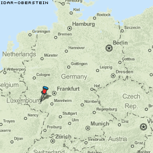Karte von Idar-Oberstein :: Deutschland Breiten- und Längengrad