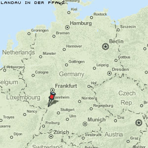 pfalz karta Karte von Landau in der Pfalz :: Deutschland Breiten  und 