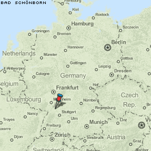 Karte von Bad Schönborn :: Deutschland Breiten- und Längengrad