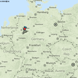 Karte von Kamen :: Deutschland Breiten- und Längengrad : Kostenlose