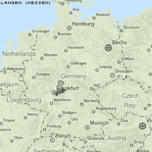 Langen (Hessen) Karte Deutschland