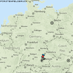 Karte von Fürstenfeldbruck :: Deutschland Breiten- und Längengrad