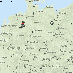 münster deutschland karte Karte von Münster :: Deutschland Breiten  und Längengrad 