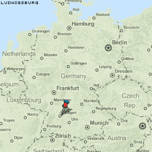 Karte von Ludwigsburg :: Deutschland Breiten- und Längengrad