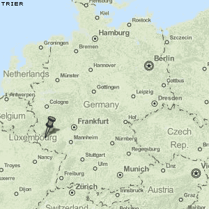trier karte deutschland Karte Von Trier Deutschland Breiten Und Langengrad Kostenlose Karten Wo Ist trier karte deutschland