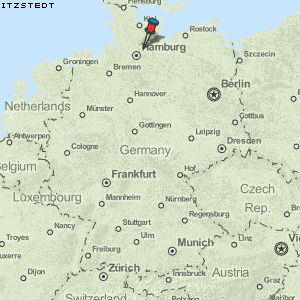 Karte von Itzstedt :: Deutschland Breiten- und Längengrad : Kostenlose