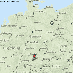 Karte von Rottenacker :: Deutschland Breiten- und Längengrad