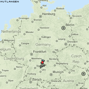 Karte von Mutlangen :: Deutschland Breiten- und Längengrad : Kostenlose