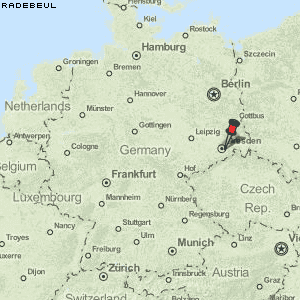 Karte von Radebeul :: Deutschland Breiten- und Längengrad : Kostenlose
