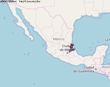 Karte von San Juan Teotihuacán :: Mexiko Breiten- und Längengrad