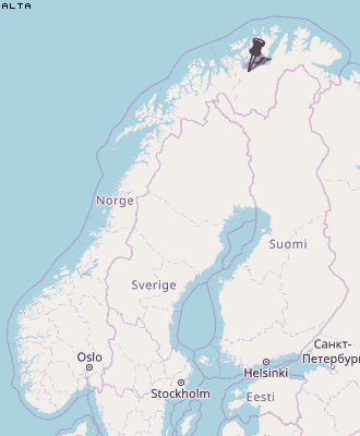 Alta Karte Norwegen