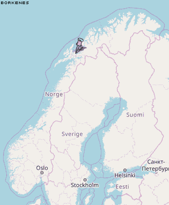 Borkenes Karte Norwegen