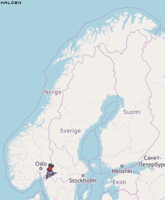 Halden Karte Norwegen