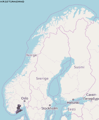 Kristiansand Karte Norwegen