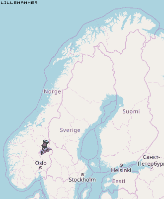 Lillehammer Karte Norwegen