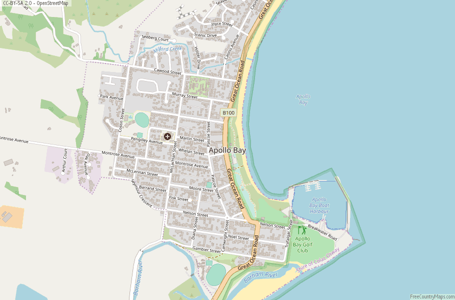 Apollo Bay Map Australia Latitude & Longitude: Free Maps