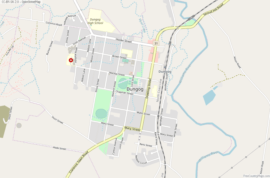 Dungog Map Australia Latitude & Longitude: Free Maps