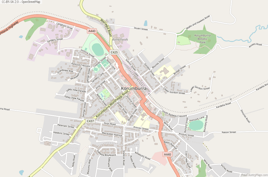 Korumburra Map Australia Latitude & Longitude: Free Maps