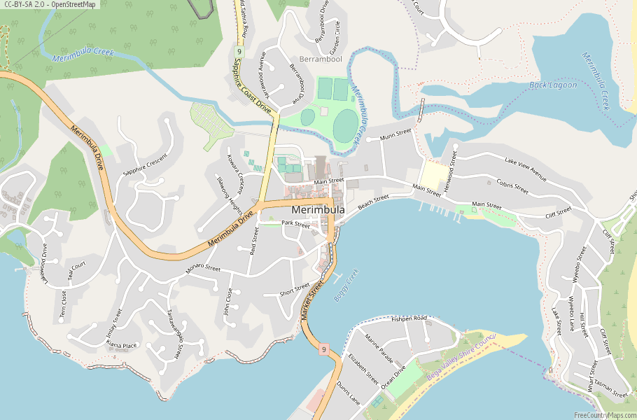 Merimbula Map Australia Latitude & Longitude: Free Maps