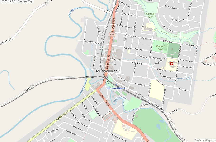 Muswellbrook Map Australia Latitude Longitude Free Maps   Muswellbrook Map Australia 114607613 