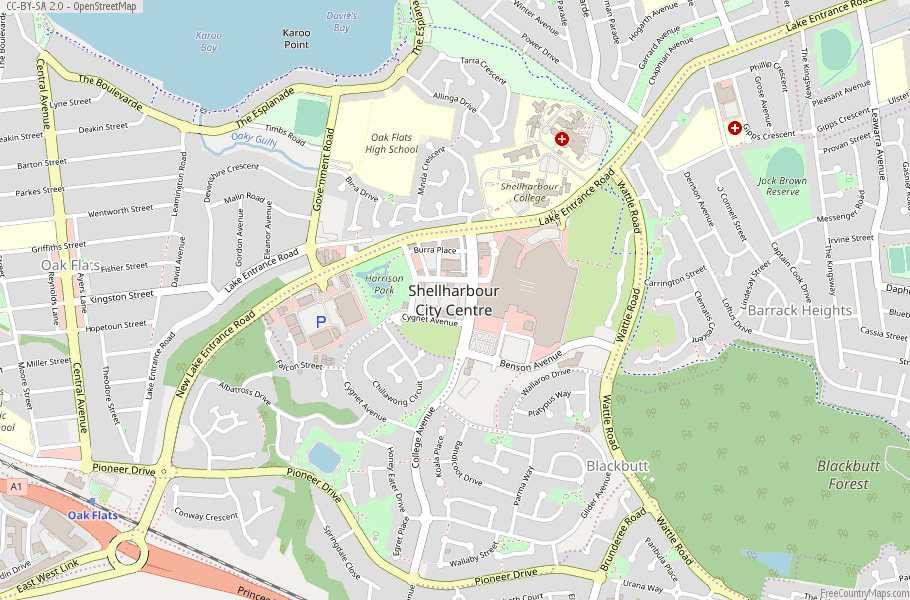 Shellharbour City Centre Map Australia 4240860496 