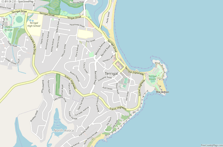 Terrigal Map Australia Latitude & Longitude: Free Maps