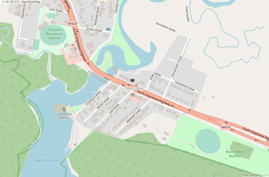 Tooradin Map Australia Latitude & Longitude: Free Maps