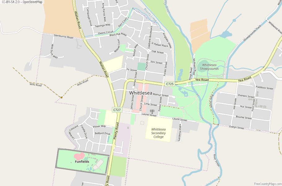 Whittlesea Map Australia Latitude & Longitude: Free Maps