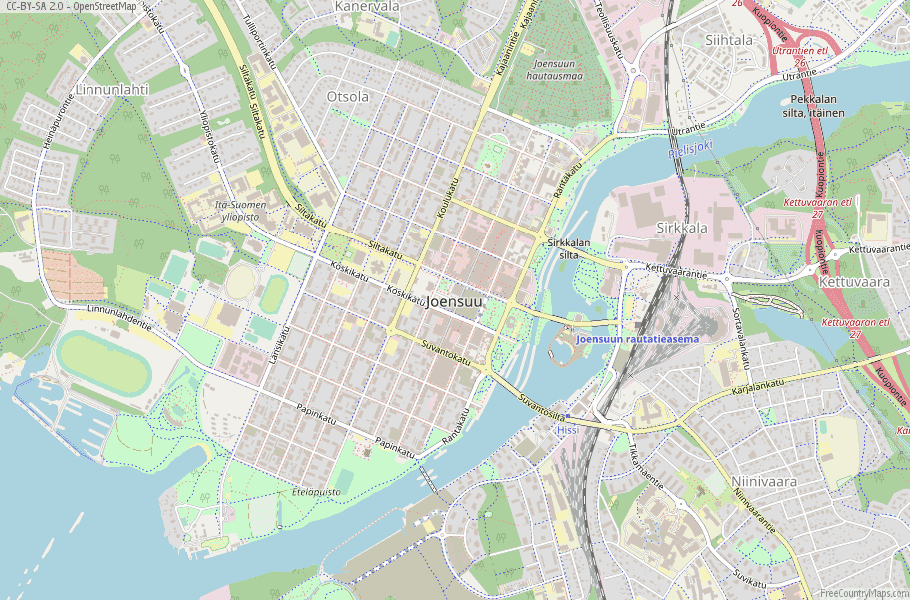 Joensuu Map Finland Latitude & Longitude: Free Maps